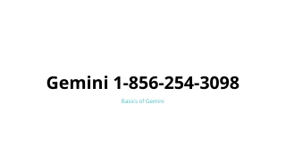 {1-856-254-3098 Gemini Support Number}