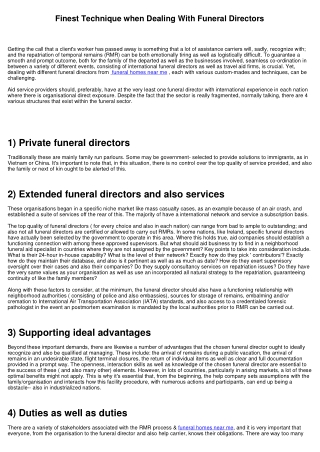 Ideal Method when Collaborating With Funeral Directors