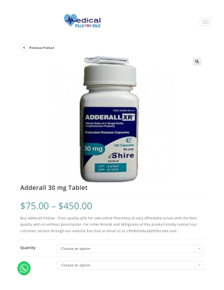 Buy Adderall Tablet Online | Adderall 30 mg Tablet