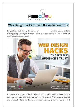Web Design Hacks to Earn the Audiences Trust