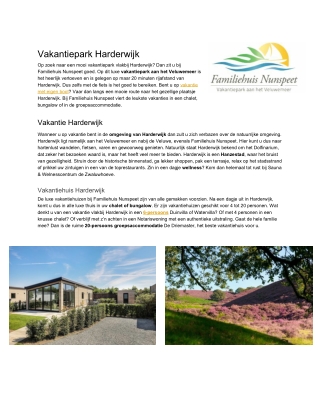 Vakantiepark Harderwijk