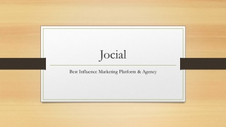 Jocial - Influencer Marketing Platform