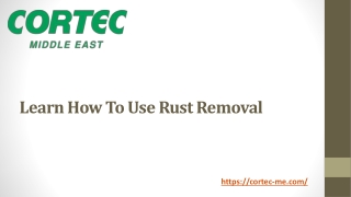 Learn How To Use Rust Removal