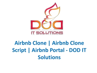 Airbnb Clone Script | Airbnb Portal - DOD IT Solutions