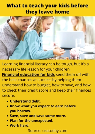 What to teach your kids before they leave home
