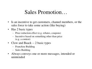 Sales Promotion…