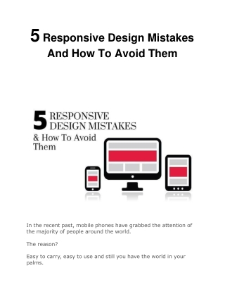 5 Responsive Design Mistakes And How To Avoid Them