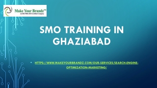 SMO Training in Ghaziabad