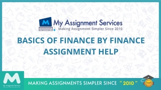 Basics Of Finance By Finance Assignment Help