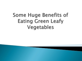Importance of Eating Green Leafy Vegetables