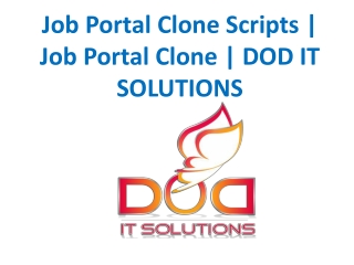 Job Portal Clone Scripts | Job Portal Clone | DOD IT SOLUTIONS