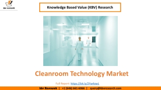 Cleanroom Technology Market size is expected to reach $4.5 billion by 2025 - KBV Research