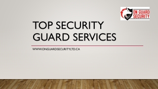 Top Security Guard Services in Canada