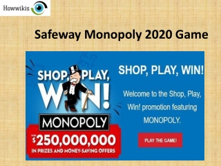 How to Win 2020 Safeway Monopoly Game?