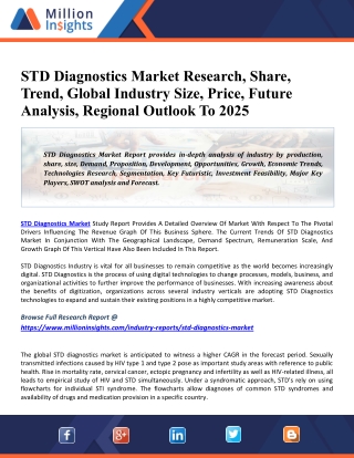 STD Diagnostics Market 2026: Global Size, Key Companies, Trends, Growth And Regional Forecasts Research