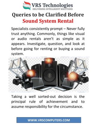 Sound System Rental In Dubai for Events