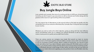 Buy Jungle Boys Online