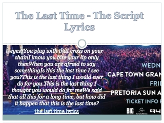 The Last Time - The Script Lyrics