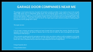 Garage Door Companies Near Me
