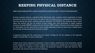 Keeping Physical Distance