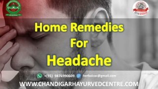 Home Remedies for Headache Problem.