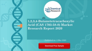 1,2,3,4 Butanetetracarboxylic Acid CAS 1703 58 8 Market Research Report 2020