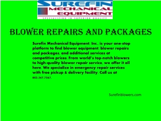 Surefinblowers.com - Blower Repairs and Packages