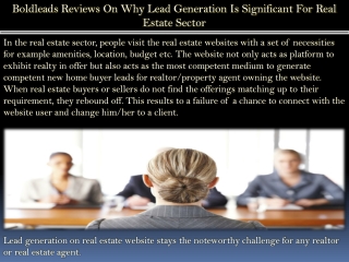 Boldleads Reviews On Why Lead Generation Is Significant For Real Estate Sector