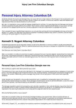 Personal Injury Attorney Columbus GA near me