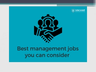 Best Management Jobs That You Can Opt For After MBA