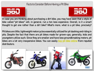 Buy Pit Bike Online - 360 Power Sportsorts