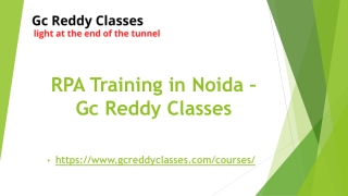 RPA Training in Noida – Gc Reddy Classes