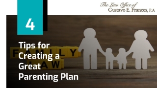 Some Tips for Creating a Great Parenting Plan