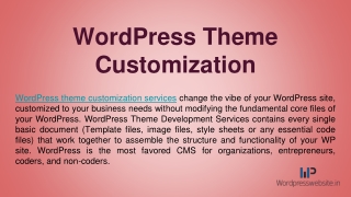 Benefits of Wordpress theme customization
