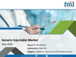 Generic Injectable  Market worth  US$ 64 Bn by 2029