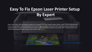 Easy To Fix Epson Laser Printer Setup By Expert