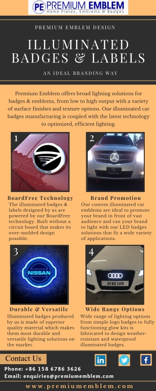 Custom Illuminated Badges | Ideal For Car Enthusiast