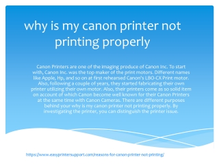 How to fix why is my canon printer not printing properly problem