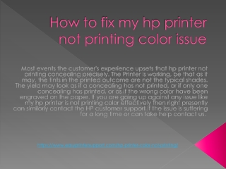 my hp printer not printing color