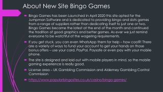 Bingo Games- Best New Bingo Site UK - Win Upto 500 Free Spins