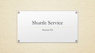 Shuttle Service Houston TX