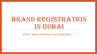Brand Registration in Dubai