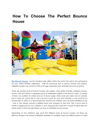 Buy Bounce Houses