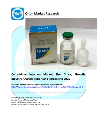 ceftazidime Injection Market pdf