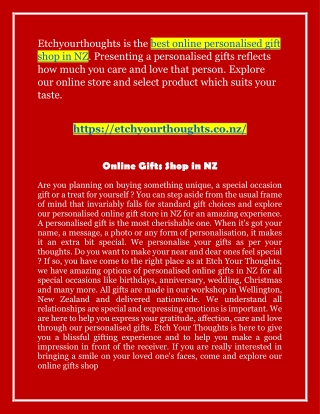 Best Online Personalised Gifts Shop in NZ