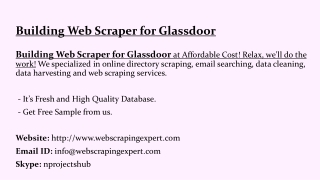 Building Web Scraper for Glassdoor