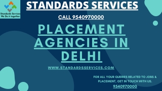 Placement Agencies in Delhi - Standards Services