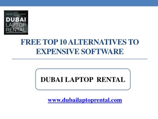 Free Top 10 Alternatives to Expensive Software