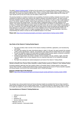 Vitamin D Testing Market Size, Trends and Forecast 2026