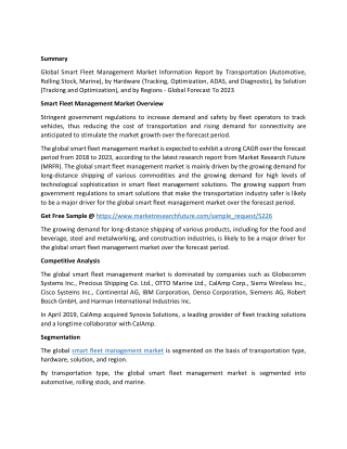 Smart Fleet Management Market